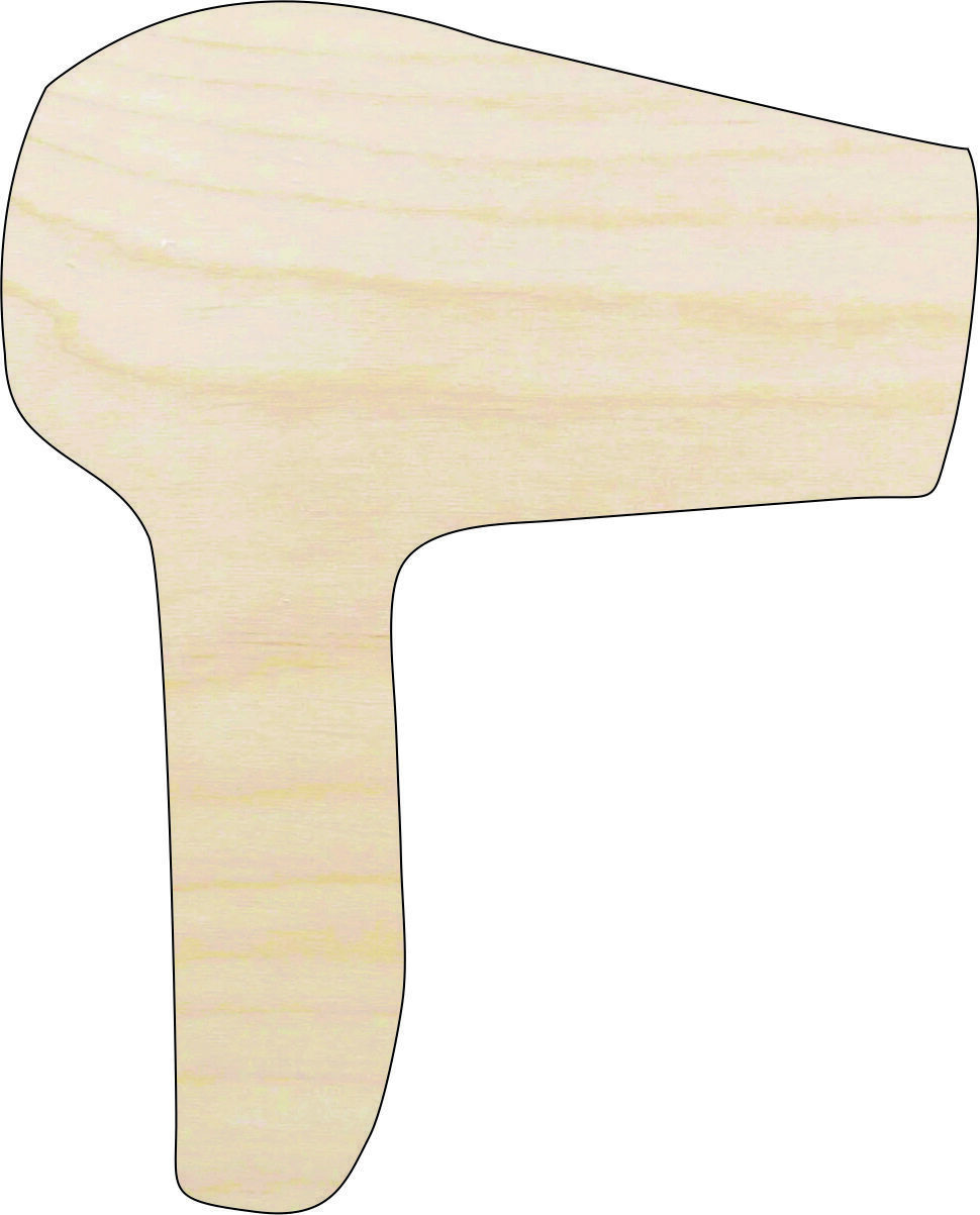 Hair Dryer  - Laser Cut Out Unfinished Wood Craft Shape BTY1