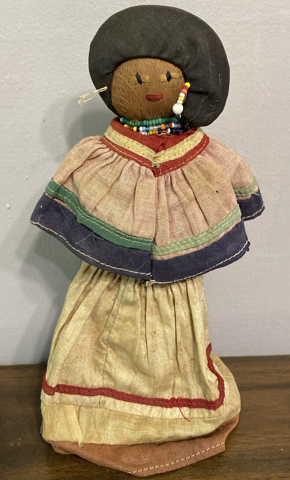 Vintage Native American Seminole Indians Tribe 7.5” Tall Doll Handmade