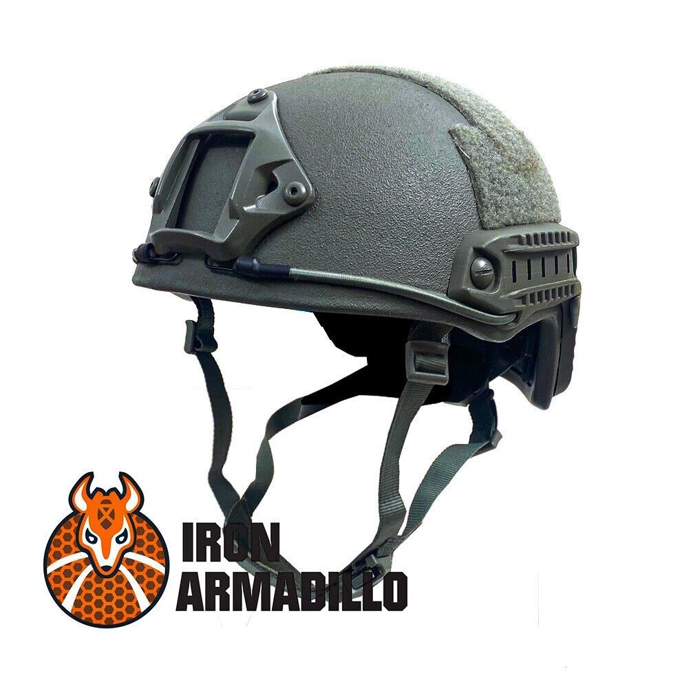IRON ARMADILLO FRHC Fast Style Level IIIA 3A Tactical Ballistic Helmet RG M/L