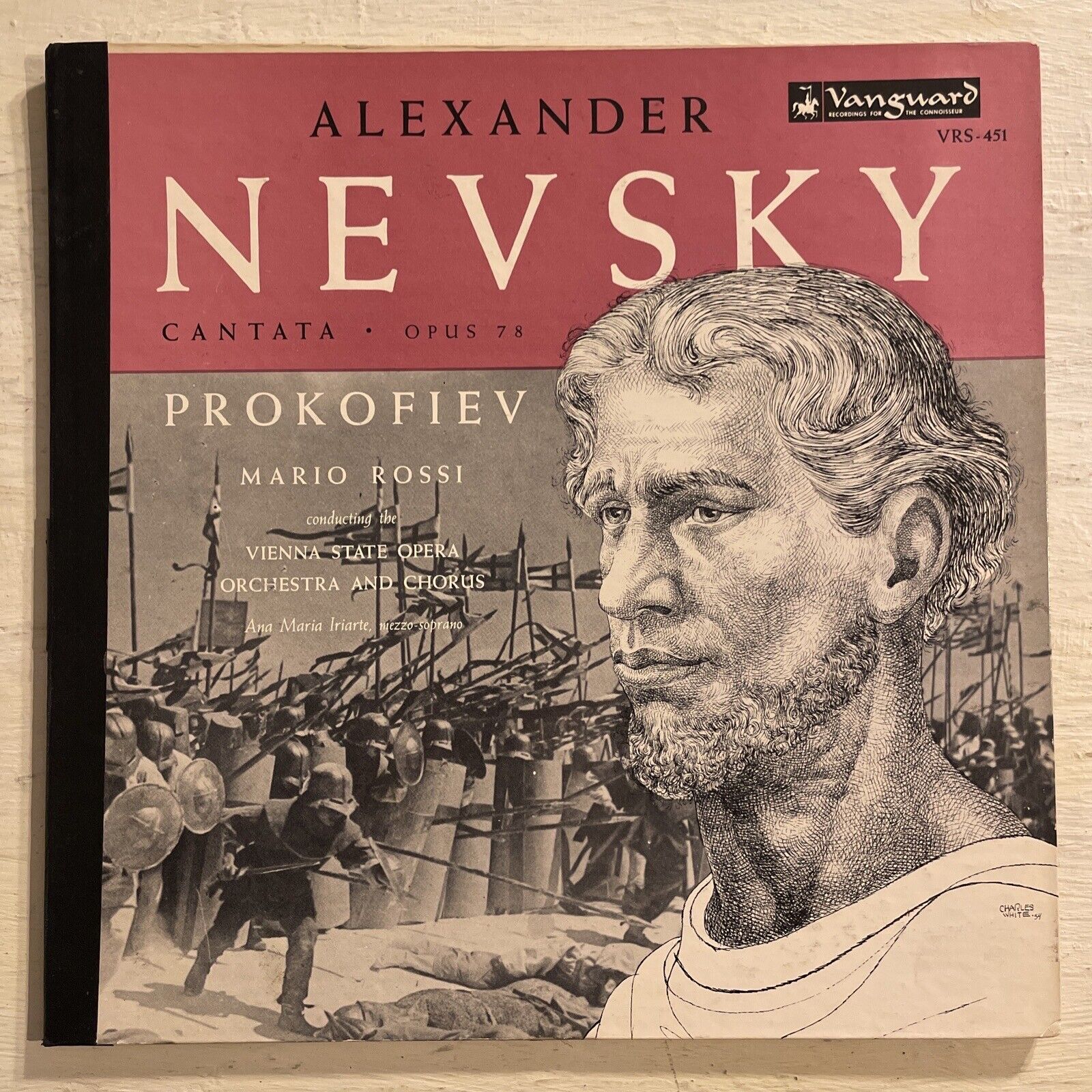 Mario Rossi Prokofiev Alexander Nevsky LP Vanguard 50s Mono Rare EX