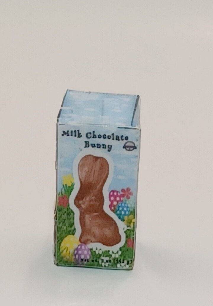 Miniature Easter Chocolate Bunny Box / Dollhouse Barbie Doll Food 1512