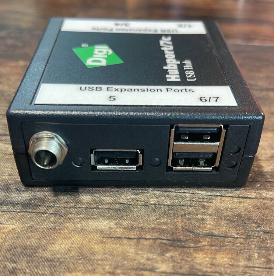 Digi Hubport/7C USB Hub Box 301-2010-74 Type B EXTP USB 2 5.5-30V DC powered