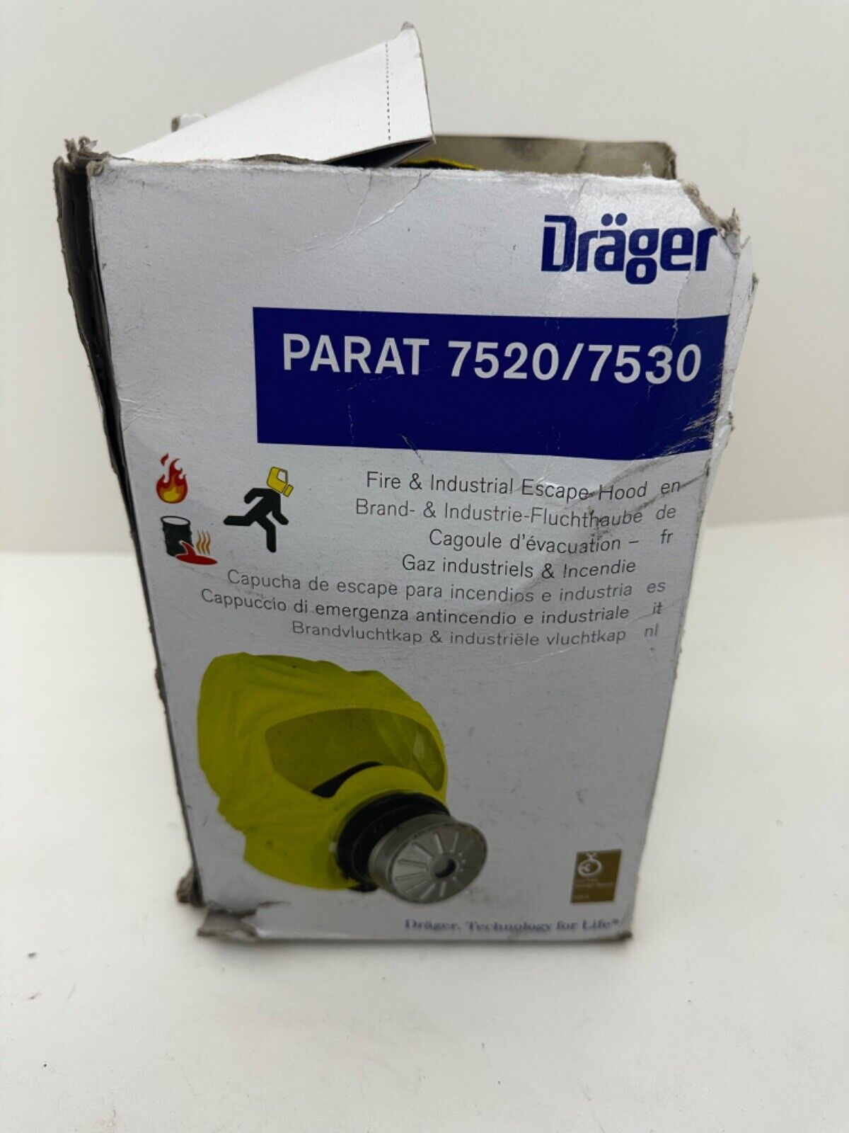Dräger PARAT 7520 Soft Pack Industrial and Fire Combination Escape Hood - PN R59