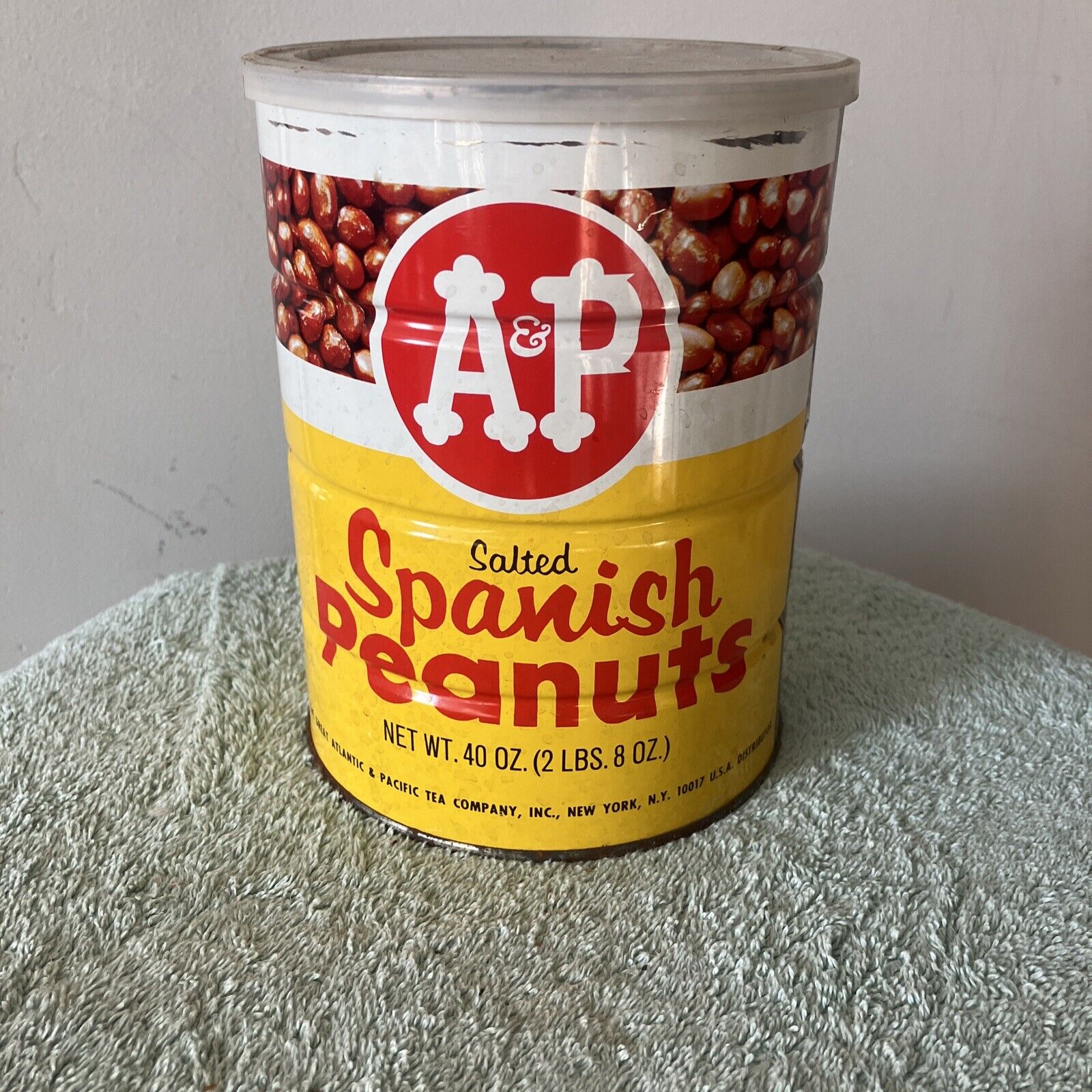 Vintage A &P Spanish Peanuts Tin