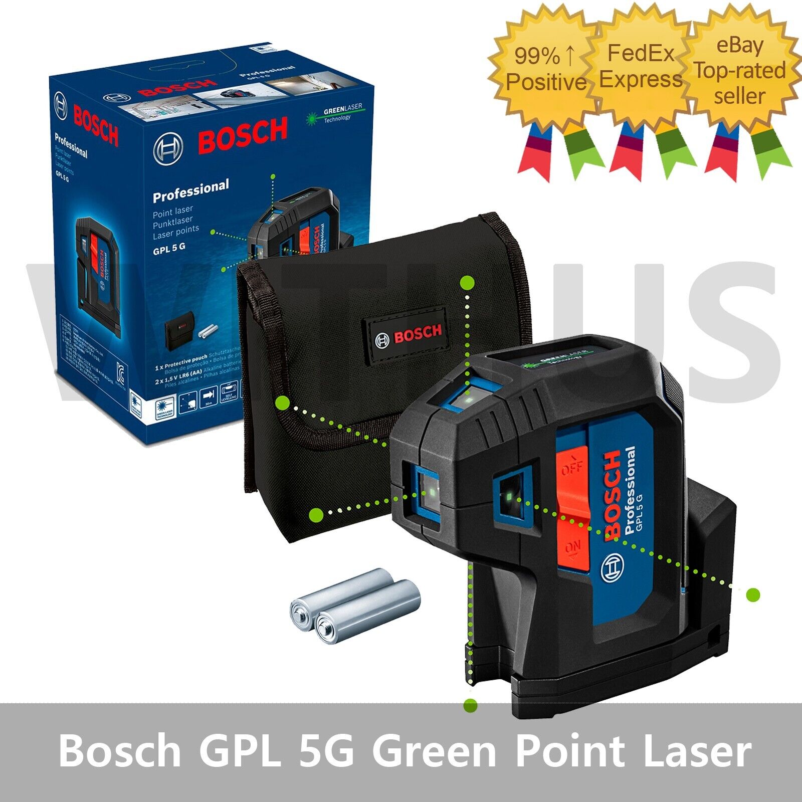 Bosch GPL 5G Professional Green Point Laser Compact 5-point Laser IP65 2021 New