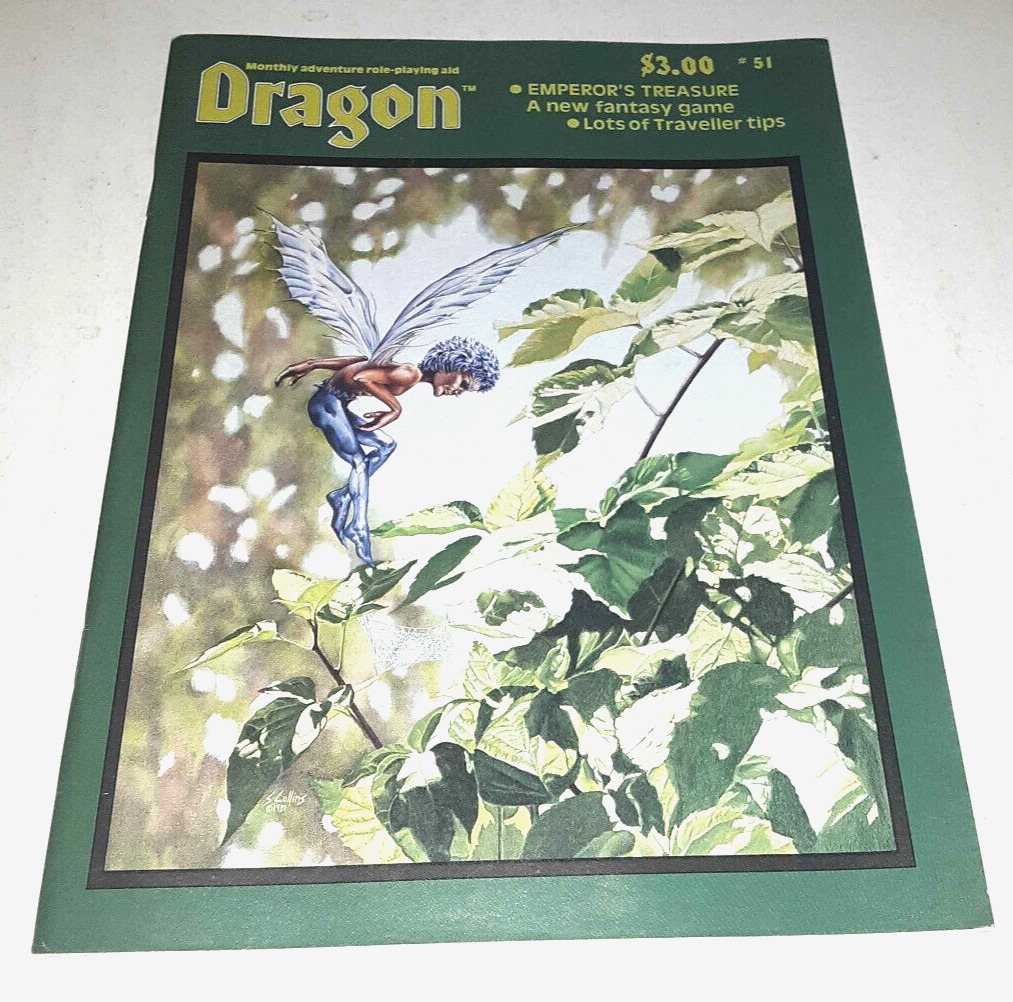DRAGON magazine #51 Jul 81, D&D AD&D TSR, missing the Emperor\'s Treasure game