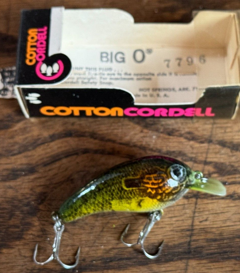 Vintage NOS Cotton Cordell BIG O 7796  FISHING LURE  New n Box Topwater