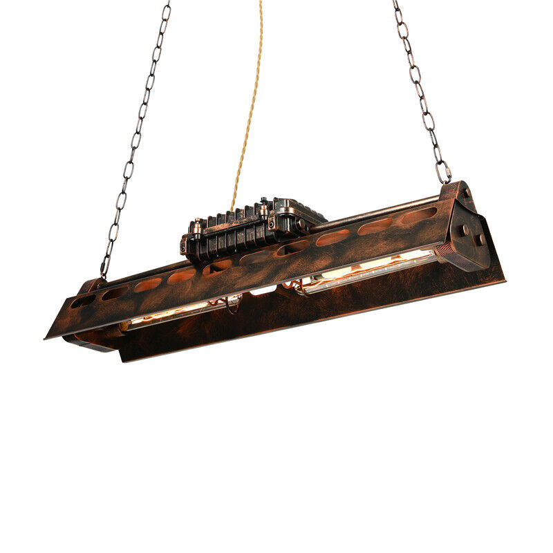 Rustic Steampunk Ceiling Light Vintage Iron Island Pendant Lamp for Pool Table
