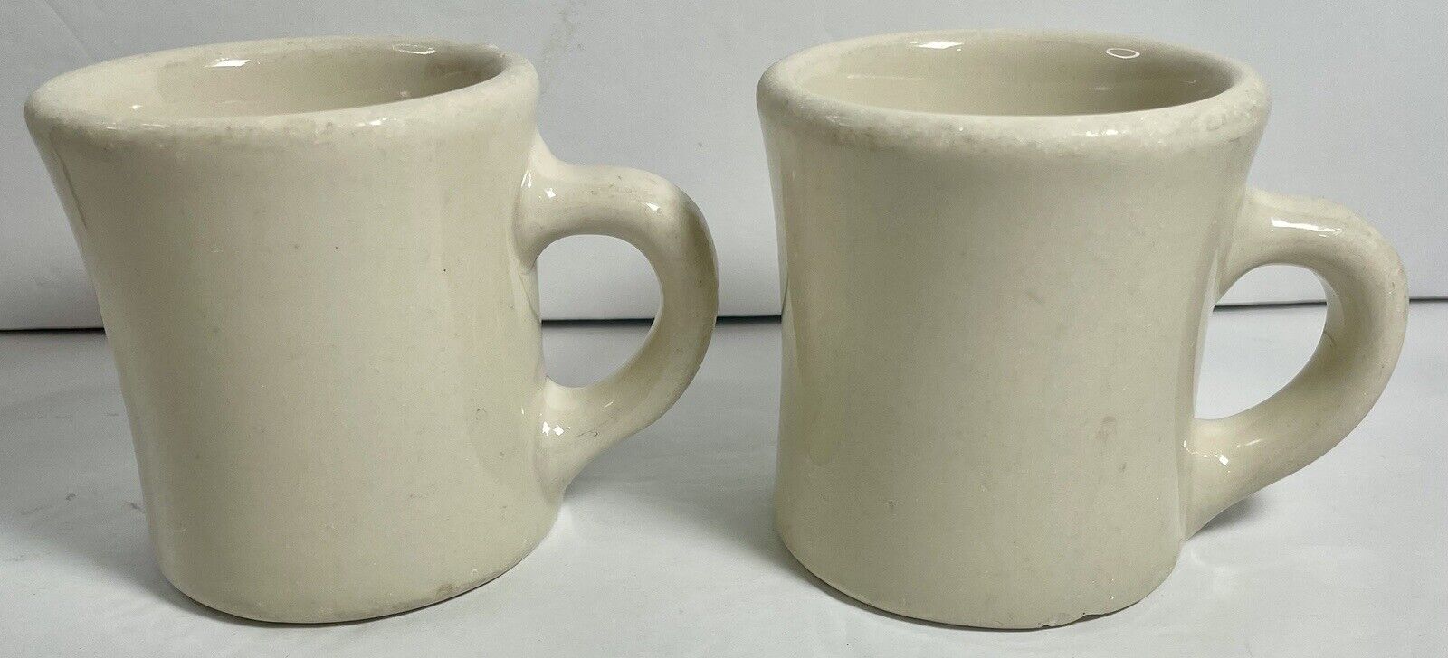 Victor Insulators Mug Diner Post WWII Restaurant Ware Porcelain Set Of 2 Vintage