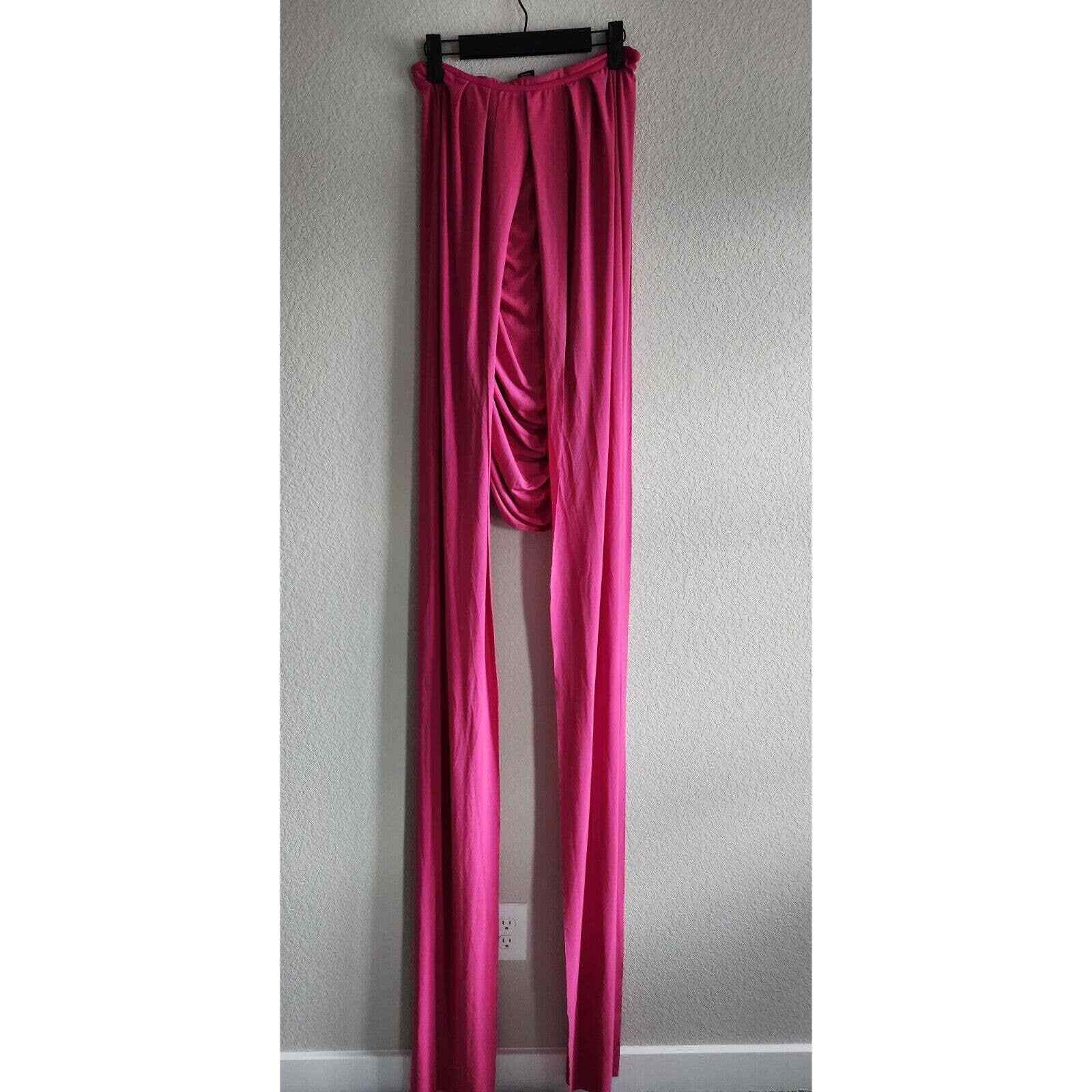 Vintage Y2K Moda International Bright Pink Bodycon Mini Dress Sz L