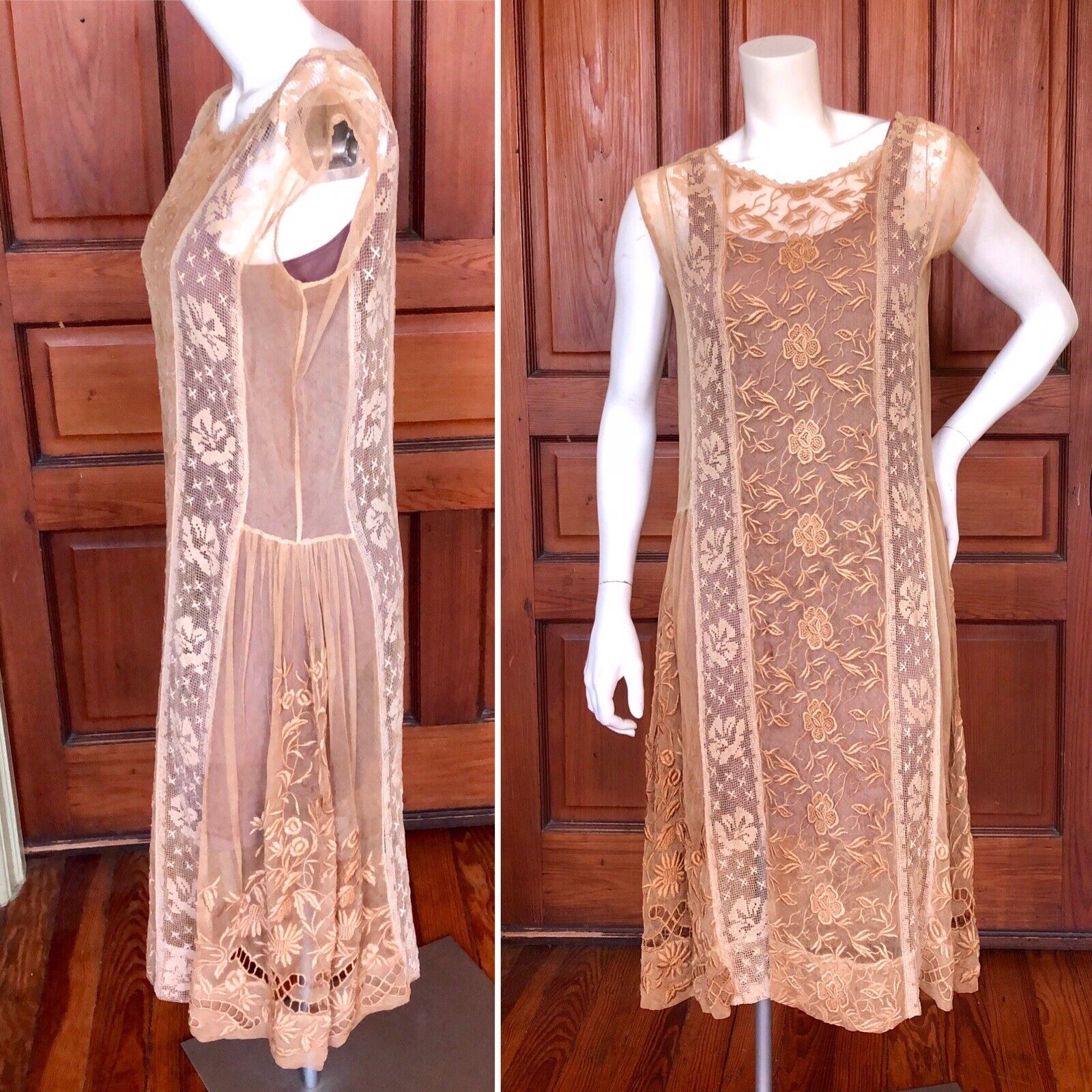 SALE Antique Entirely Lace Dress Edwardian Flapper 1910-1920’s