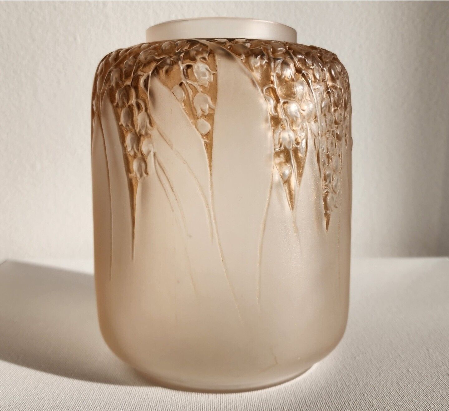 Early, Rare 1920 Rene Lalique R Muguet Vase Marcilhac #933 Glass Antique 