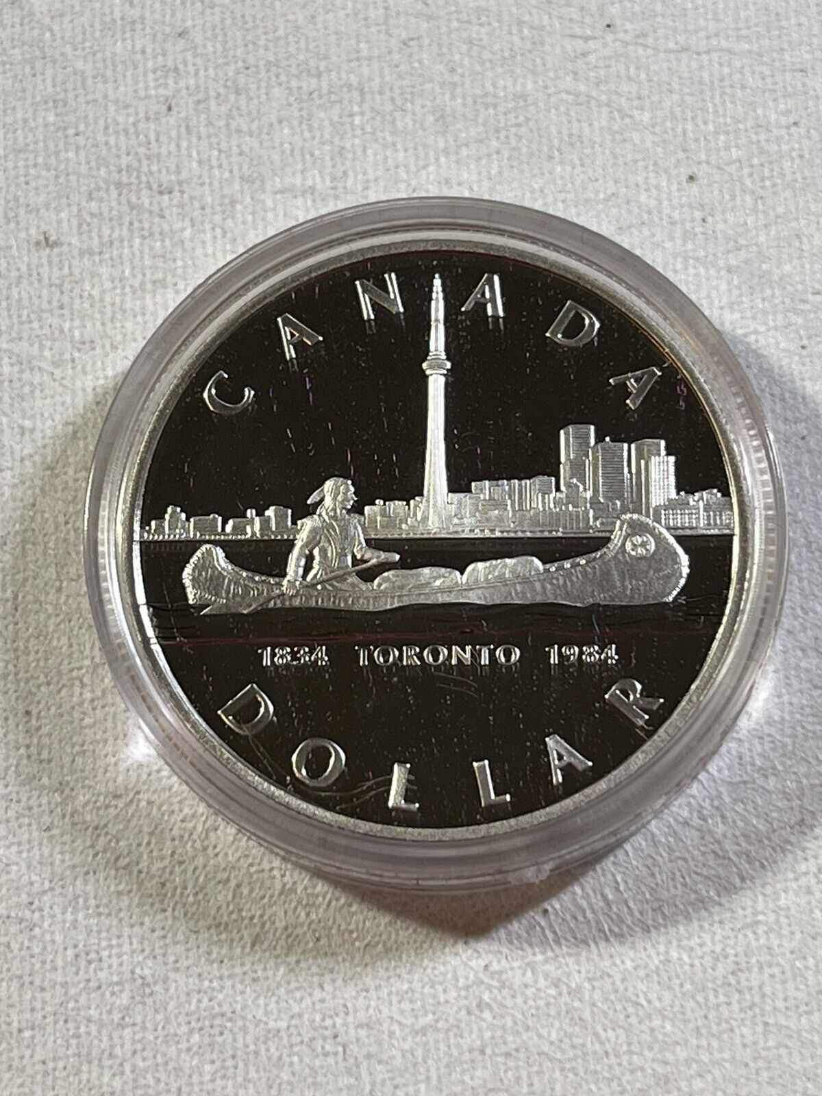 1984 Canada 1 Dollar Silver Proof Coin Toronto