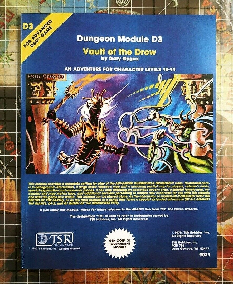 D3 Vault of the Drow - Dungeons & Dragons - D&D - AD&D