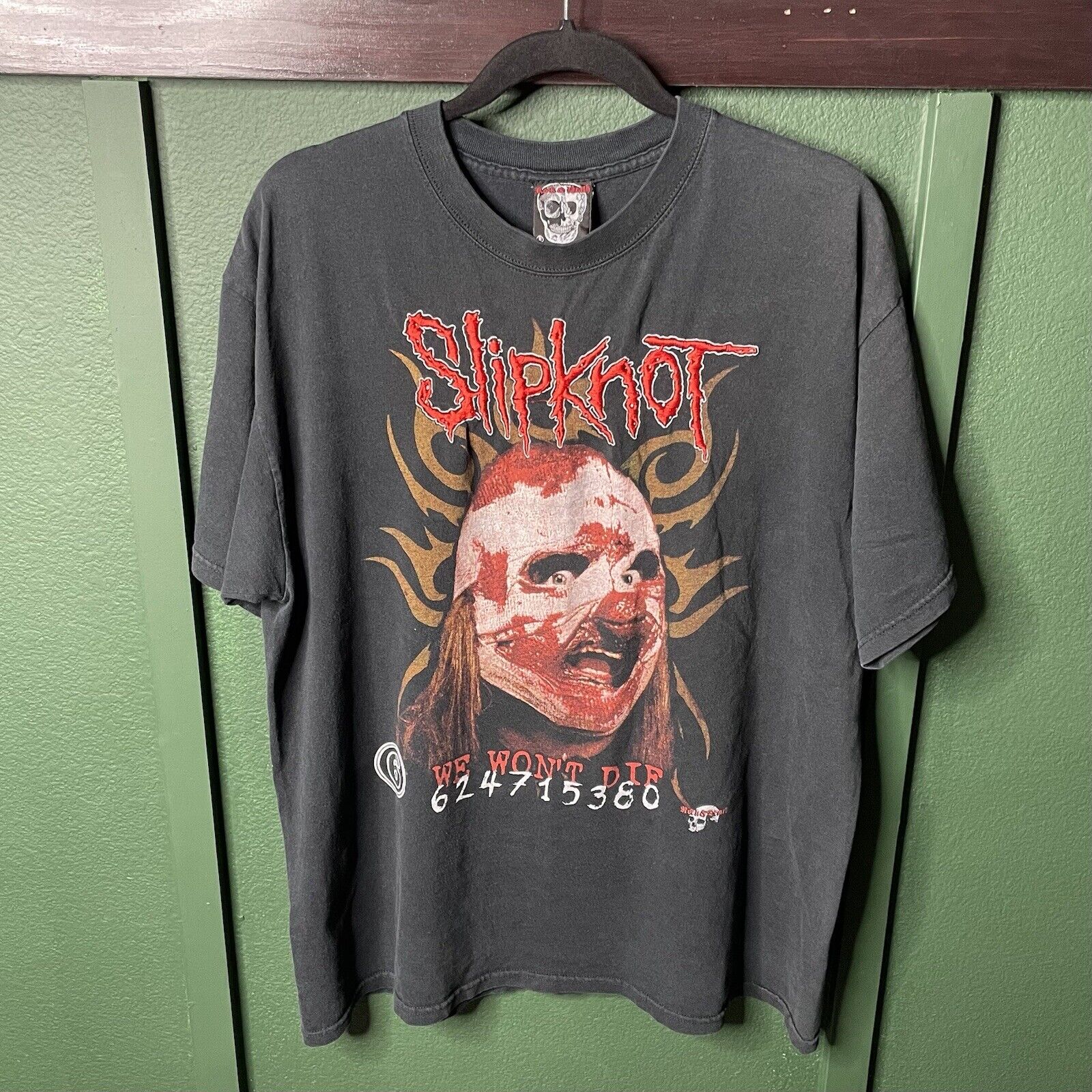 Vintage Slipknot Shirt XL Y2K Bootleg Metal Band T-Shirts Limp Bizkit Korn Rare
