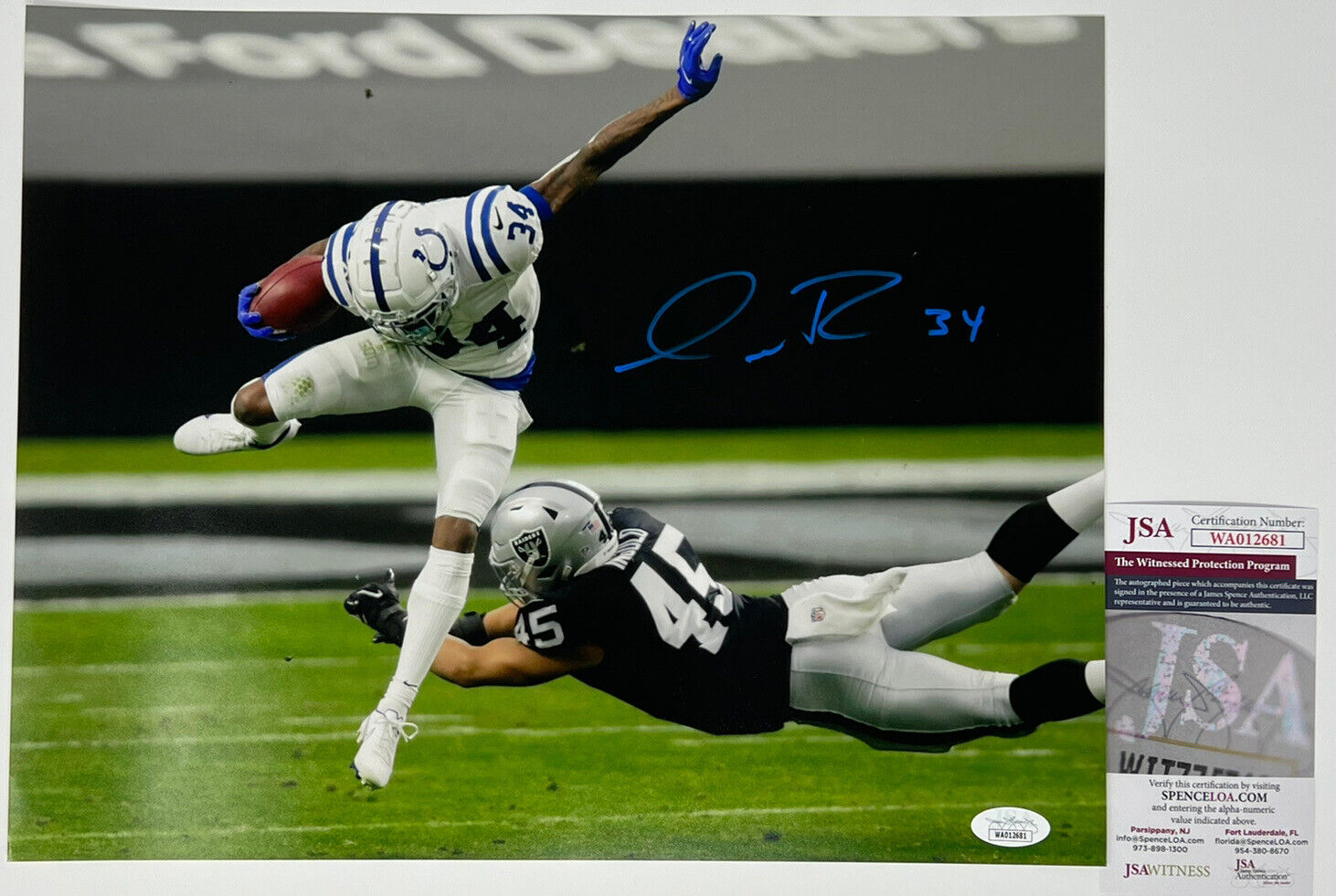 Isaiah Rodgers Autographed Hand Signed Indianapolis Colts 11x14 Photo w/ JSA COA