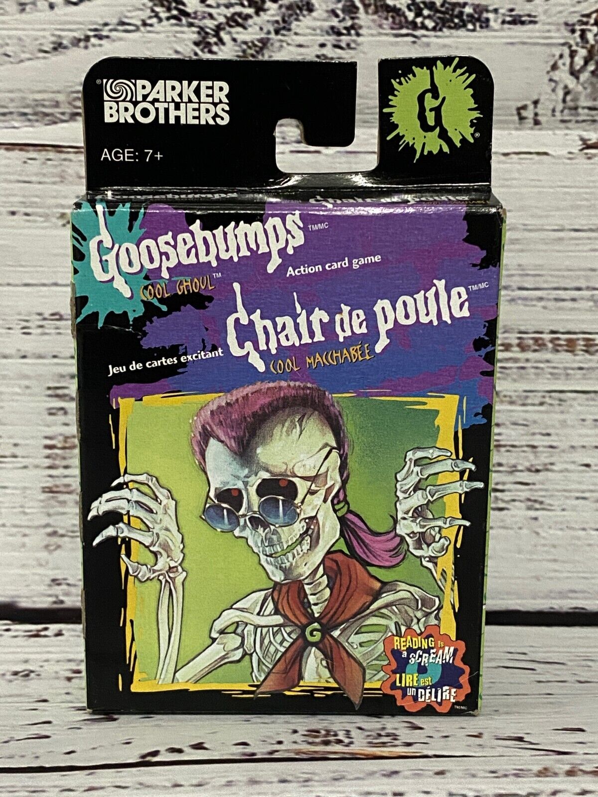 Vintage New 1996 Goosebumps Cool Ghoul Action Card Game Parker Brothers