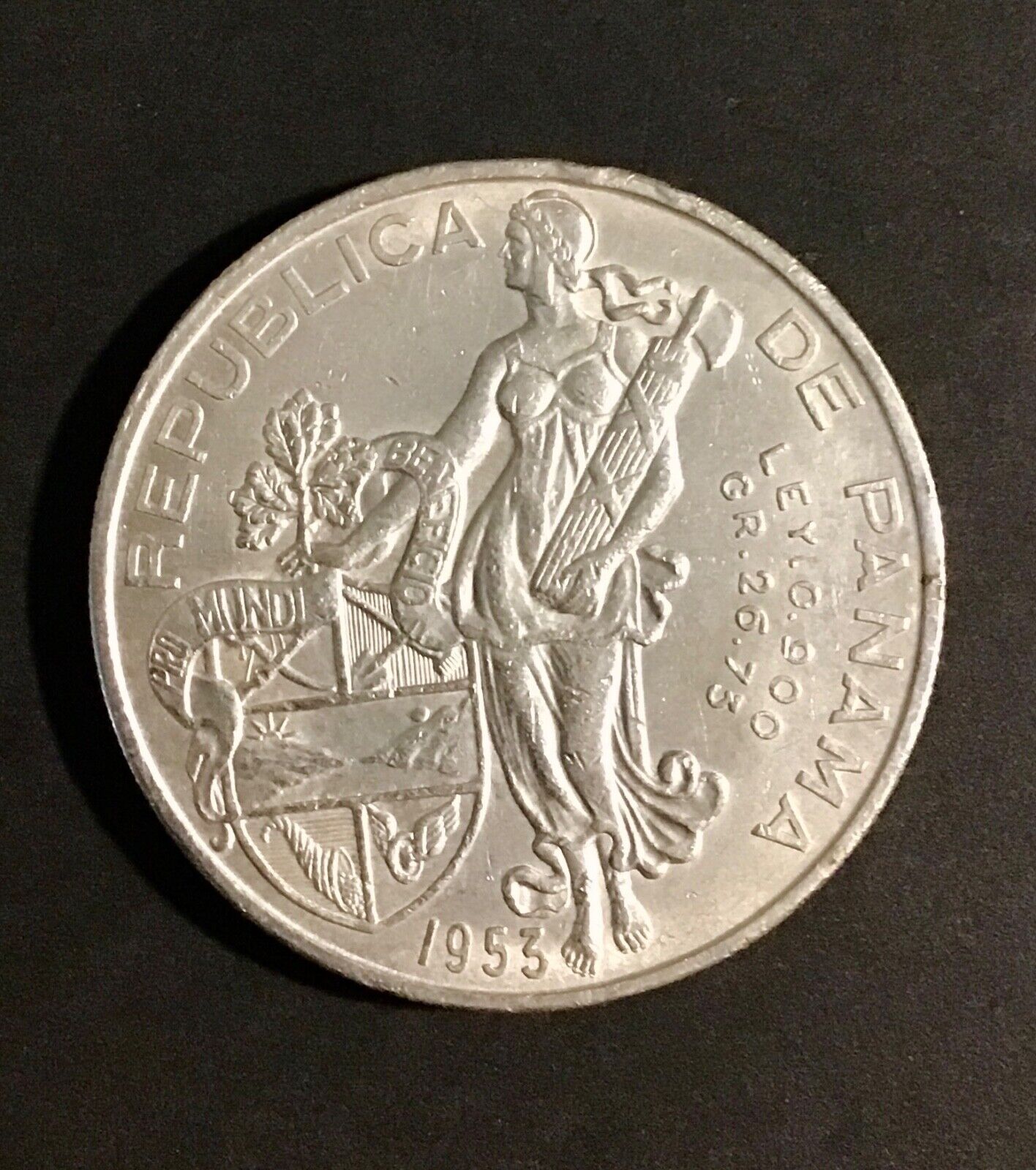 1953 Panama 1 One Balboa - High Grade Coin - KM# 21 -MAKE OFFER