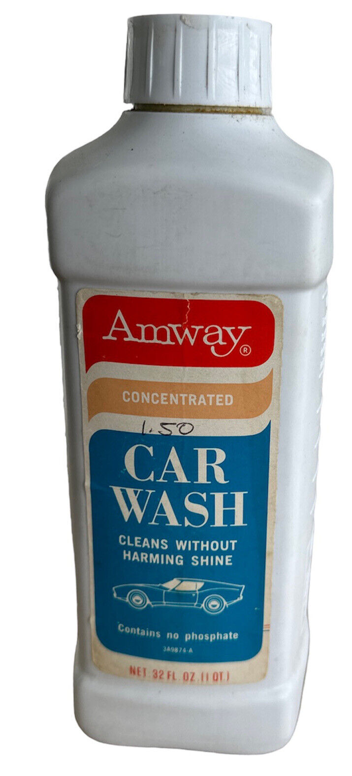 Vintage Amway Car Wash Concentrated Liquid Automobile Washer 32 Fl Oz 90% Full