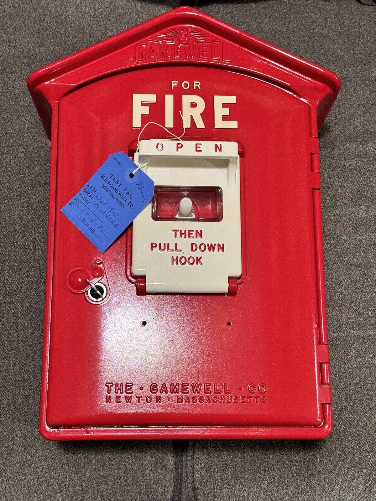 Bliss-Gamewell Three-Fold Peerless Master Fire Alarm Box