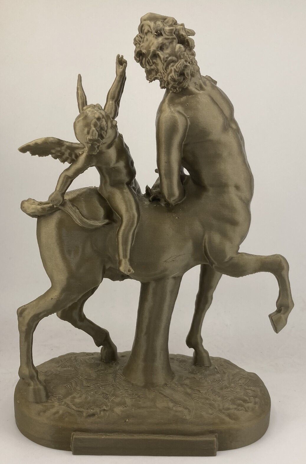 GREEK SCULPTURE CENTAUR TORMENTED BY EROS 7.9 INCH/200 MM, MUSEUM REPRODUCTION