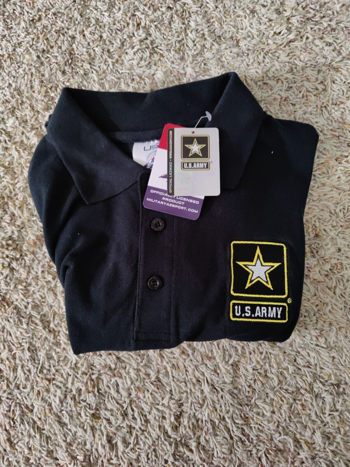 U.S. Army Black Polo Shirt Size Large  (Brand New)