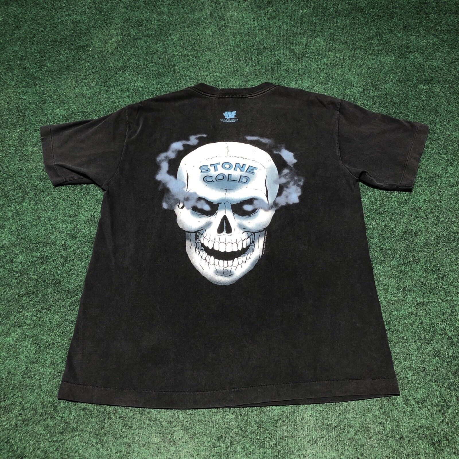 Vintage 1997 Austin 3:16 Smoking Skull T-Shirt L Stone Cold WWF Titan Wrestling