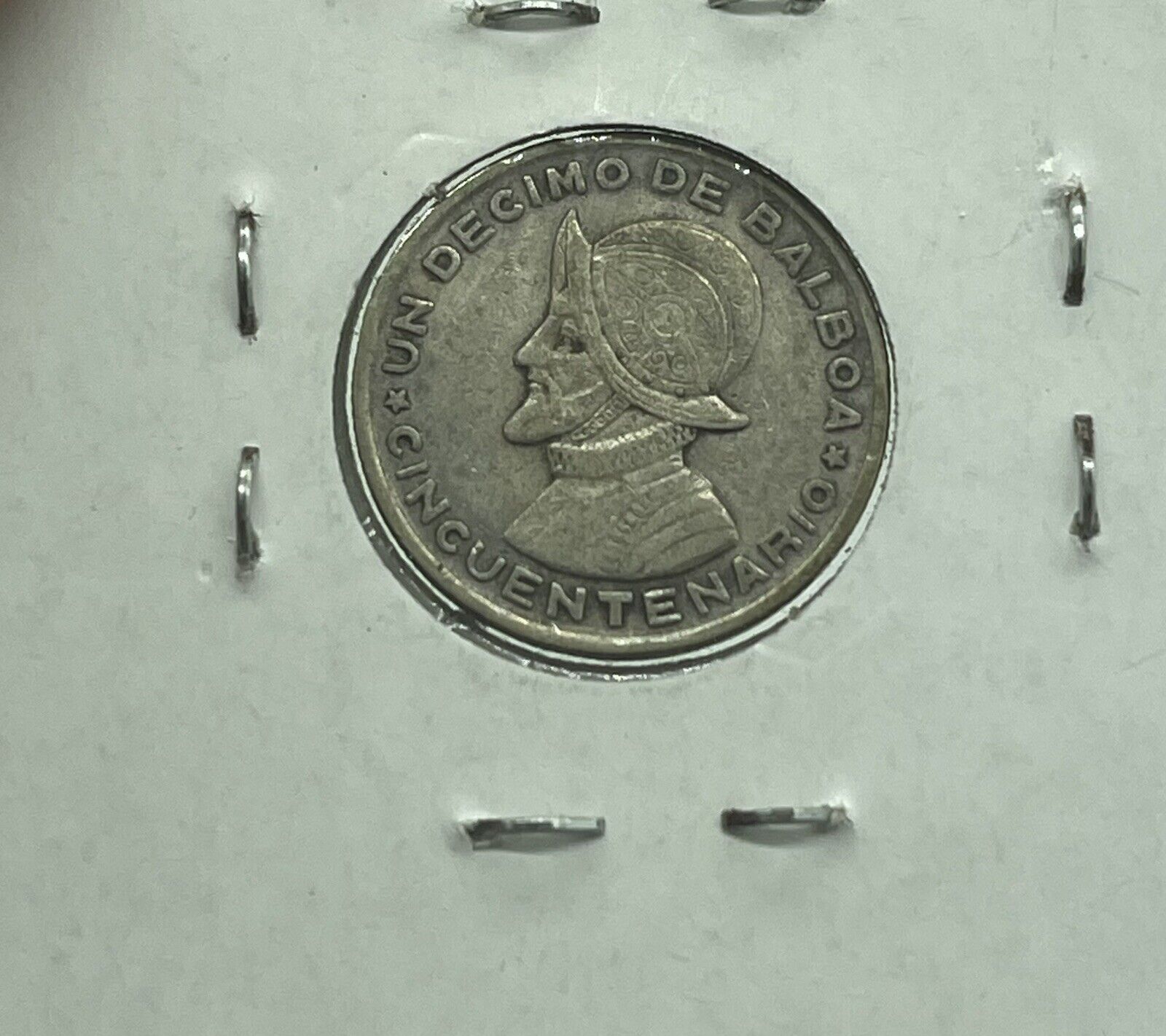 Panama - 1953 - 1/10 Balboa - 90% Panamanian Silver Coin