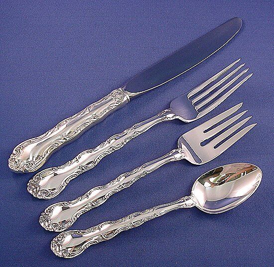 FRENCH SCROLL-ALVIN 4PC STERLING LUNCHEON PLACE SETTING(S)