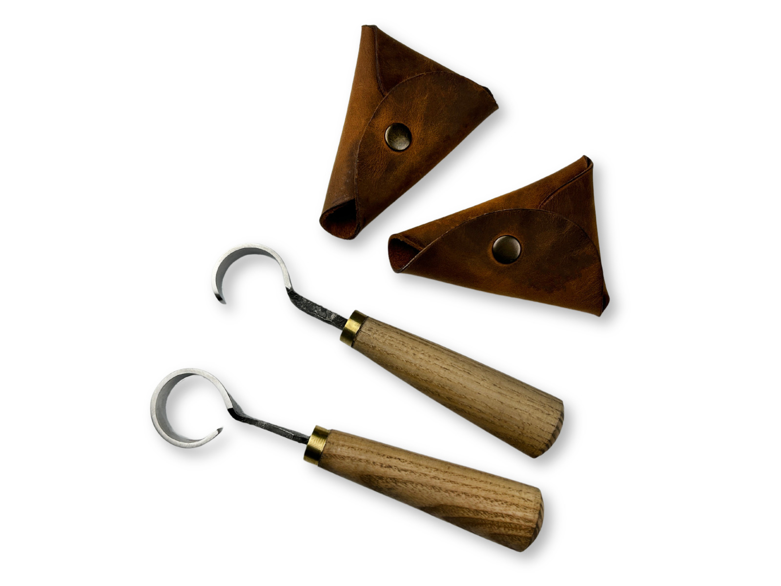Spoon Carving Knives. Kit 2 PCS. Wood Carving Tools. Hand Forged Tools. Sheath