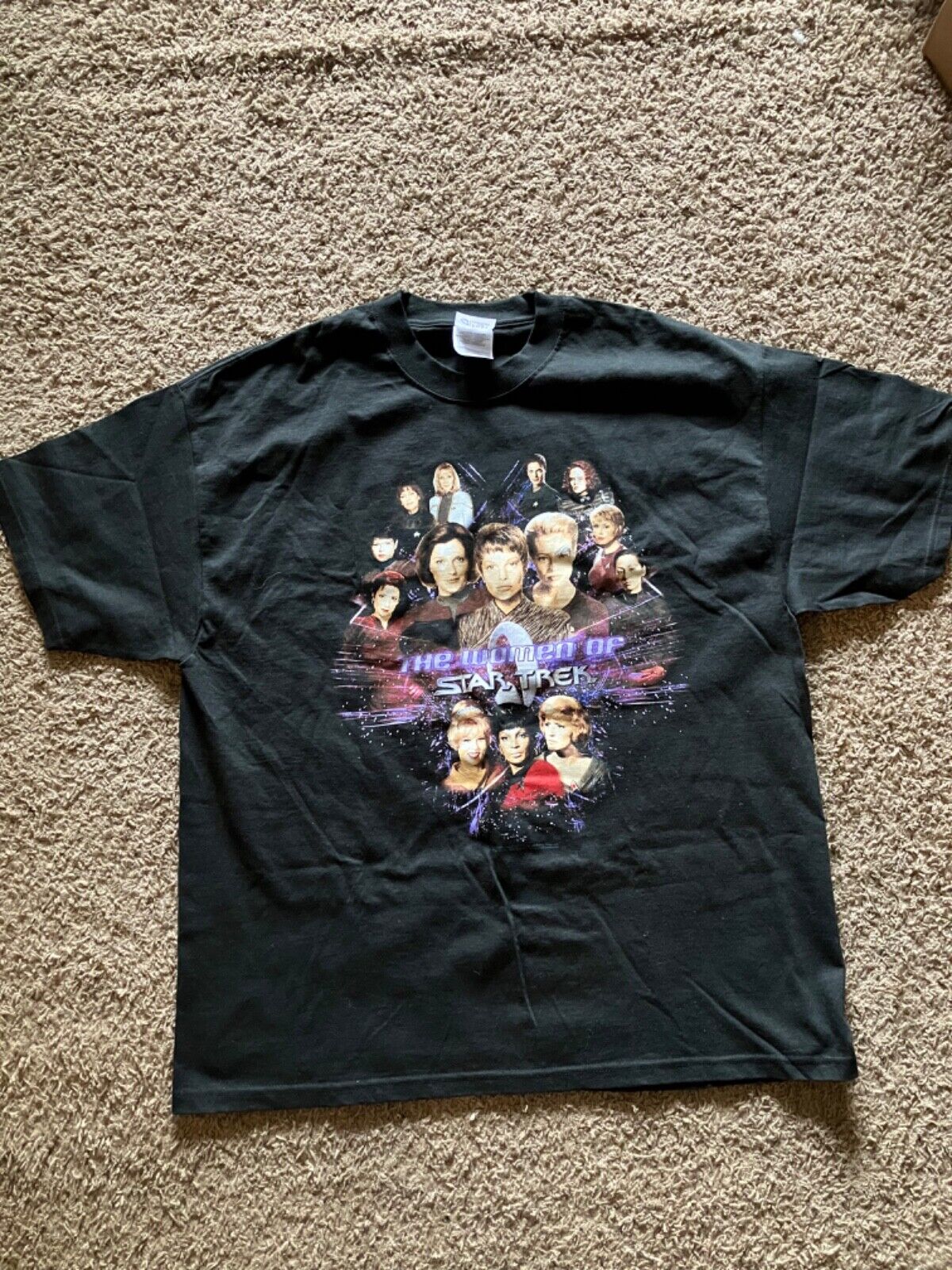 Rare Vintage The Women of Star Trek 2003 T Shirt TV Show Promo Black Size XL