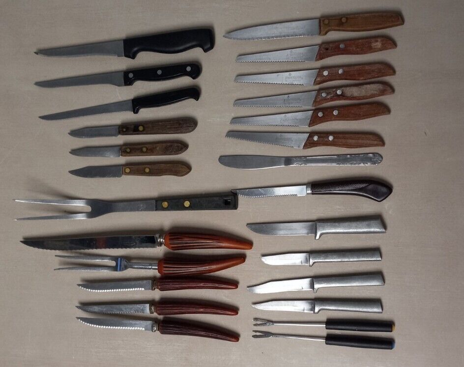 Vintage Mixed Lot of  Kitchen Junk Drawer Knives estate finds
