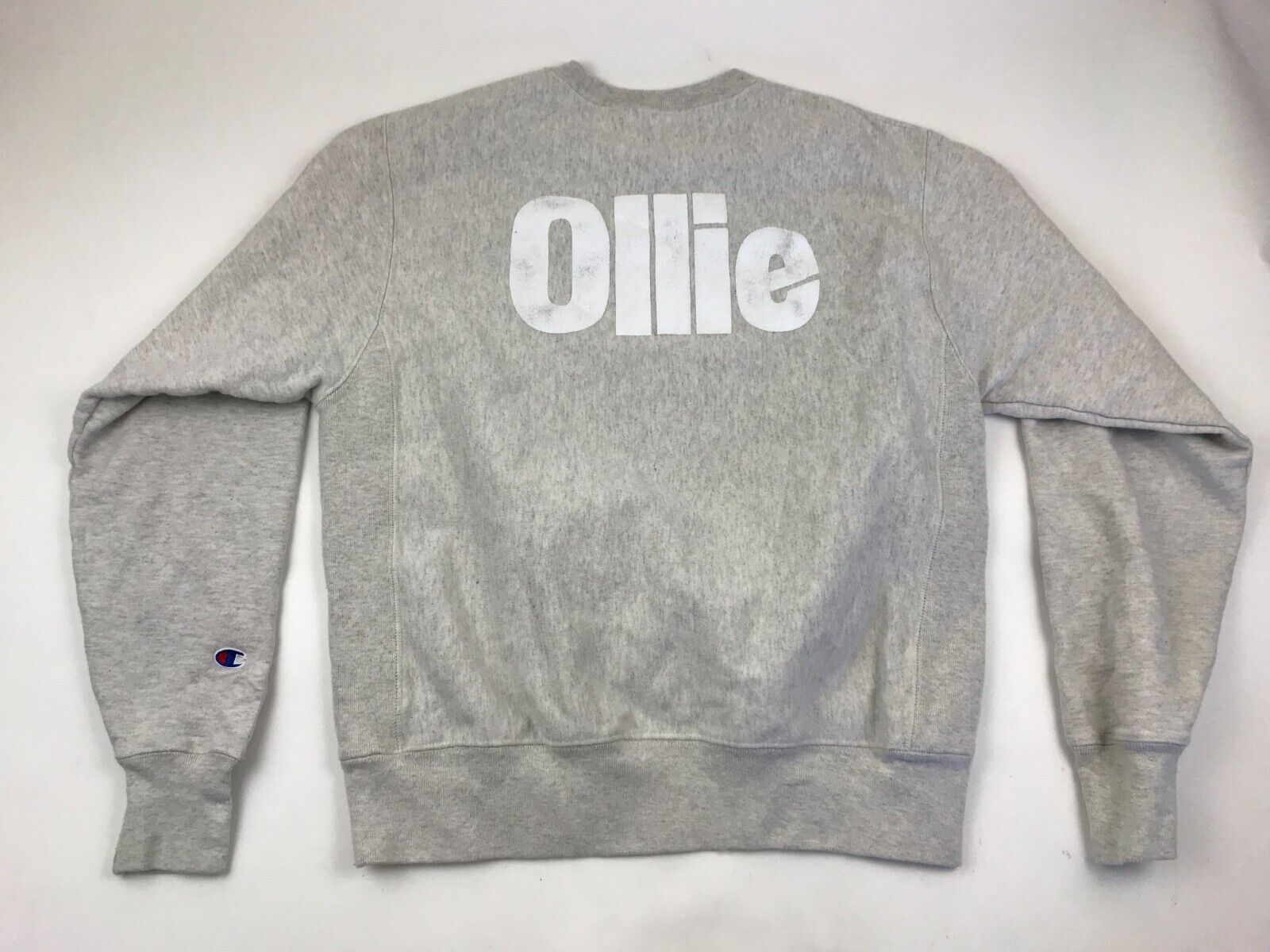 VINTAGE Champion Sweater Size Medium M Ollie Gray Long Sleeve Top Reverse Weave