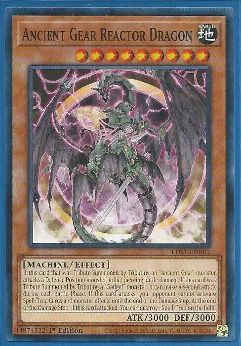 Yugioh - Ancient Gear Reactor Dragon - 1st Edition Card