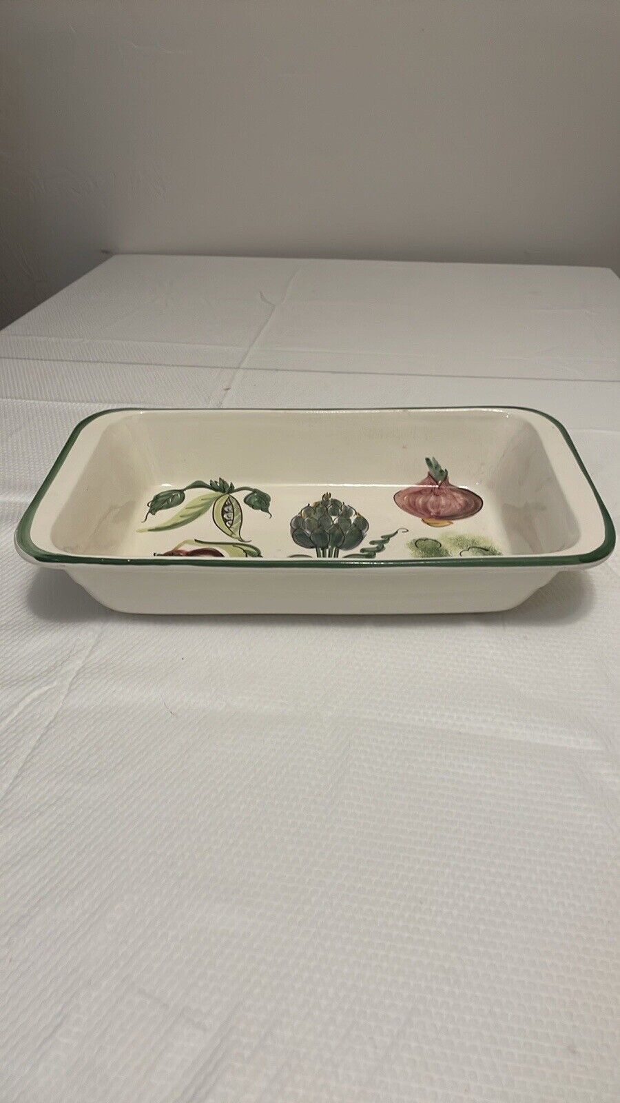 Vintage Hand painted  Ceramic 16” X 9 1/2” Serving Platter