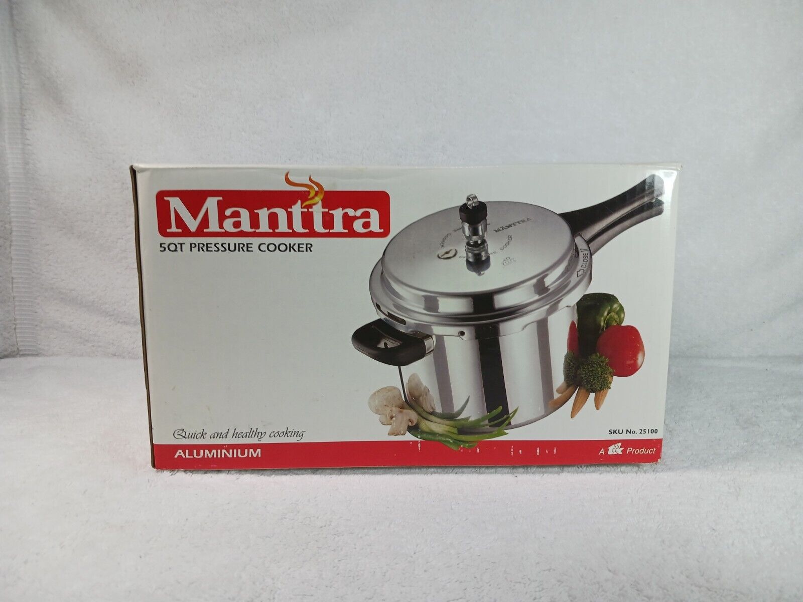 Manttra TTK 5 QT Aluminum 5 Quart Stove Top Pressure Cooker 