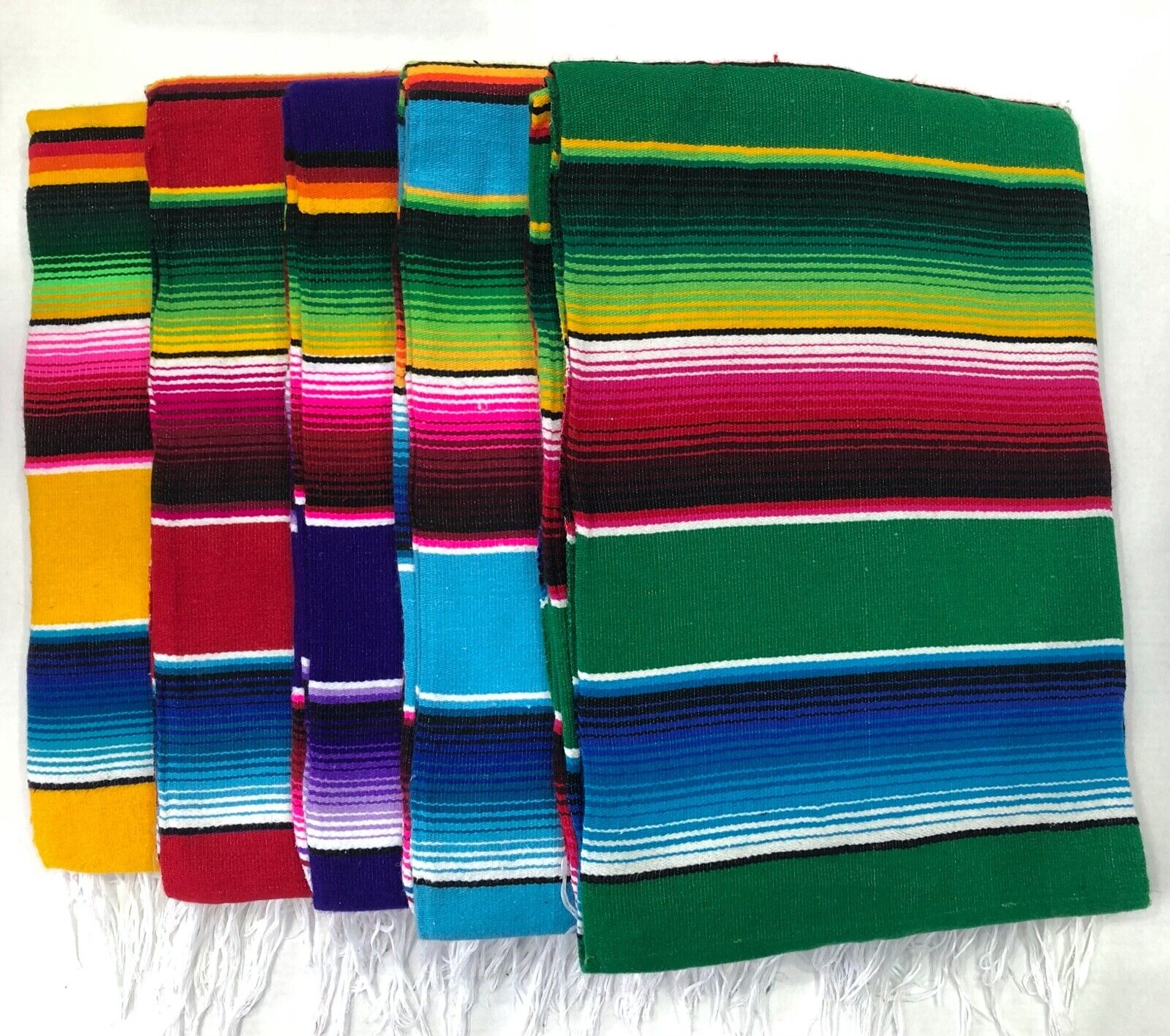 Genuine Falsa Mexican Blanket Hand Woven Saltillo Serape Yoga Throw Bulk Packs