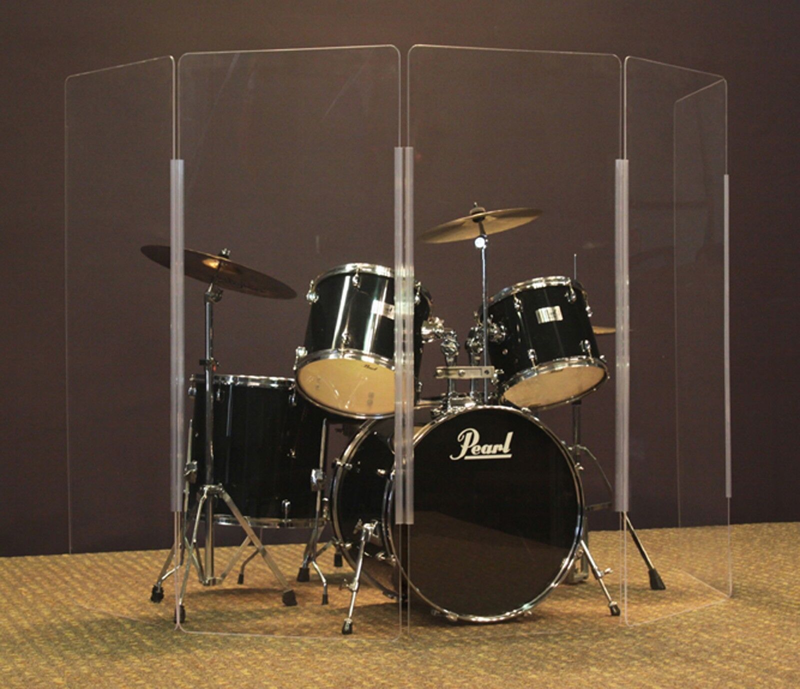 NEW 5-ft 5-Panel Budget Shield Drum Shield, Plexiglas Drum Screen, Drum Cage