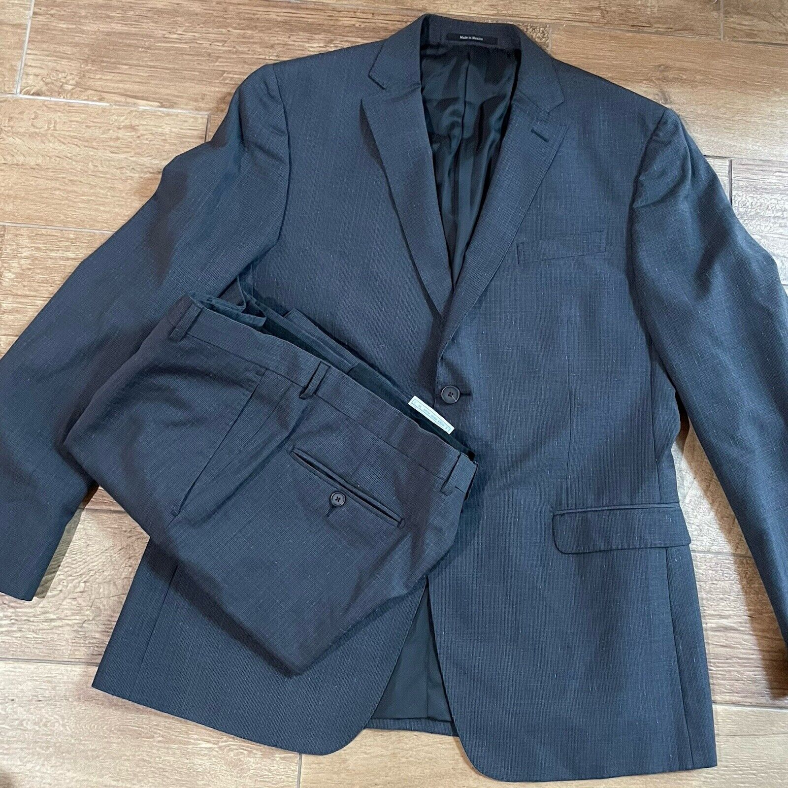 $2990 CURRENT Z Zegna Summer Blue Suit 2 Piece US 42R W36 Jacket Pants IT 52