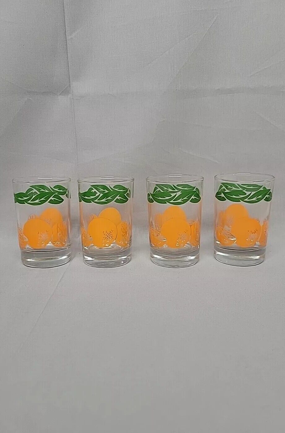 Anchor Hocking 1987 Orange Juice Glass Set of 4