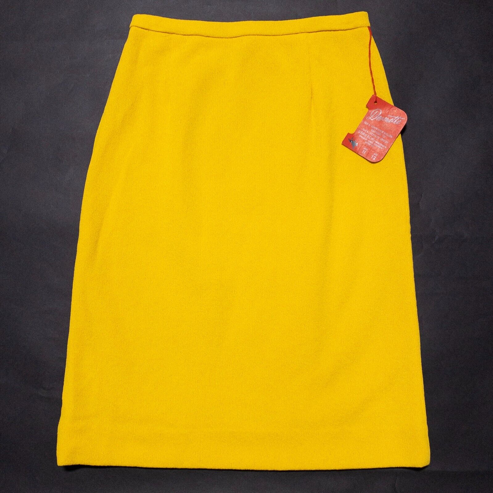 Vintage Devon Devonette Skirt Women\'s 11/12 Yellow Stretch Shape Enhancement 60s