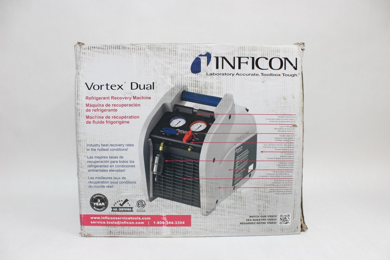 Inficon Vortex Dual Refrigerant Recovery Machine - 714-202-G1