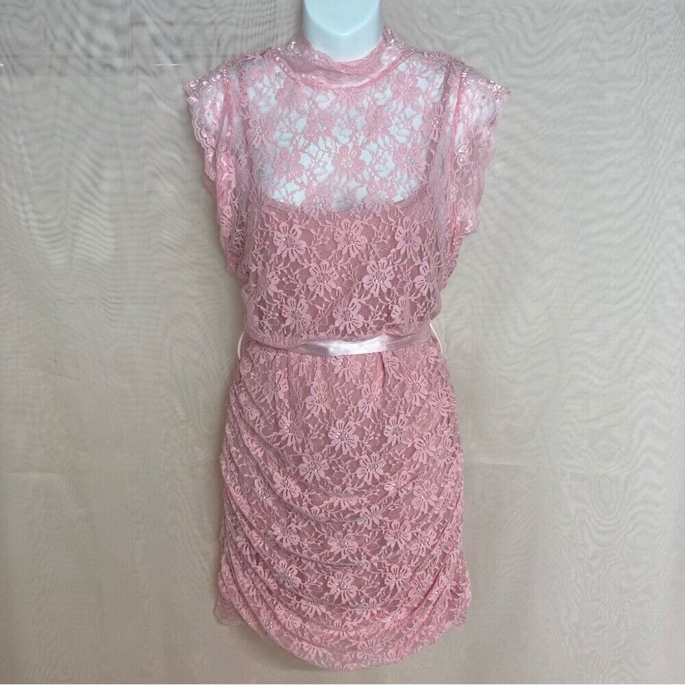 Windsor bubblegum pink lace dress