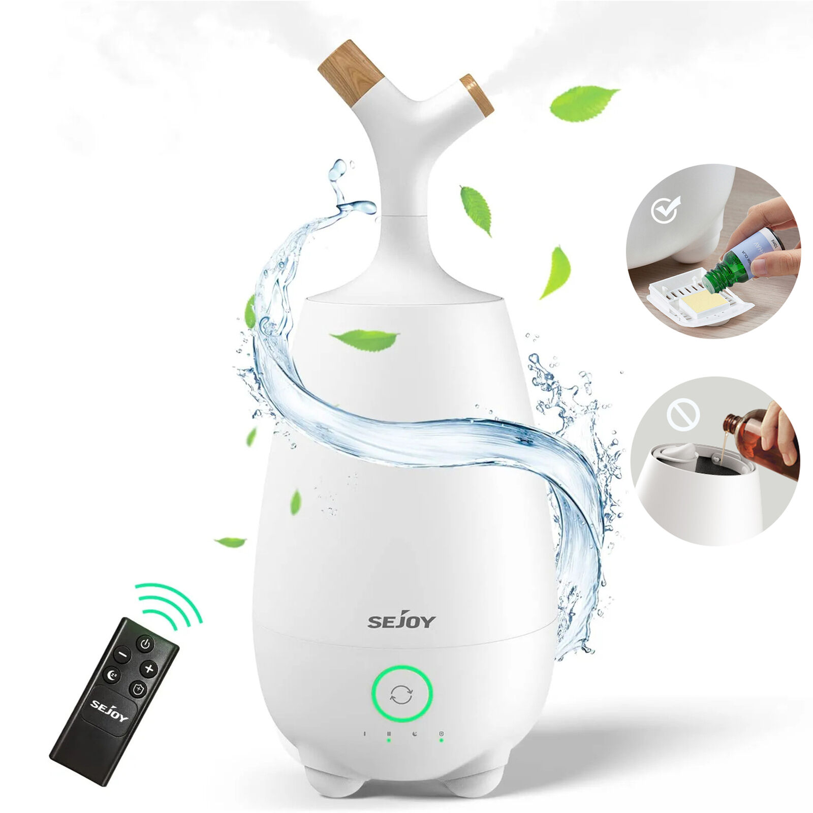 SEJOY Ultrasonic Humidifiers For Bedroom Room Office Cool Mist Air Humidifier 5L