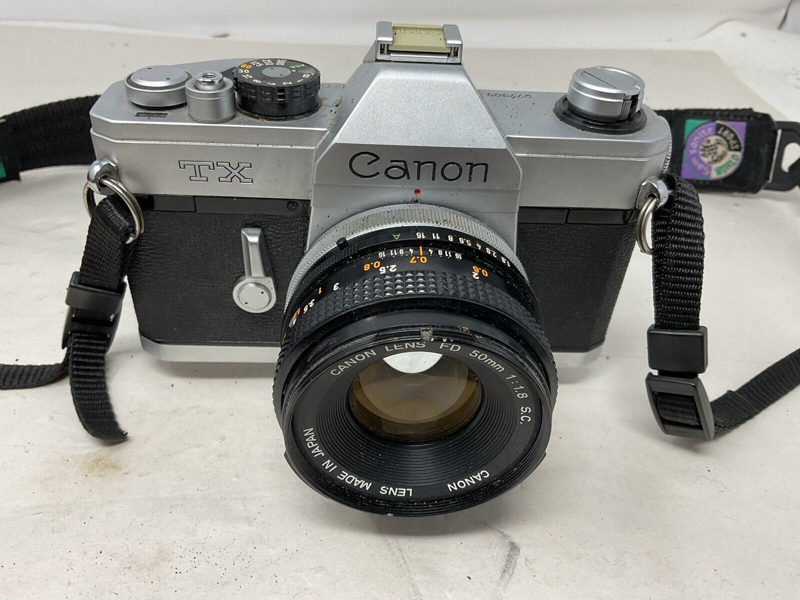 Canon TX 35mm Film Camera with 50mm f/1.8 Canon FD Lens