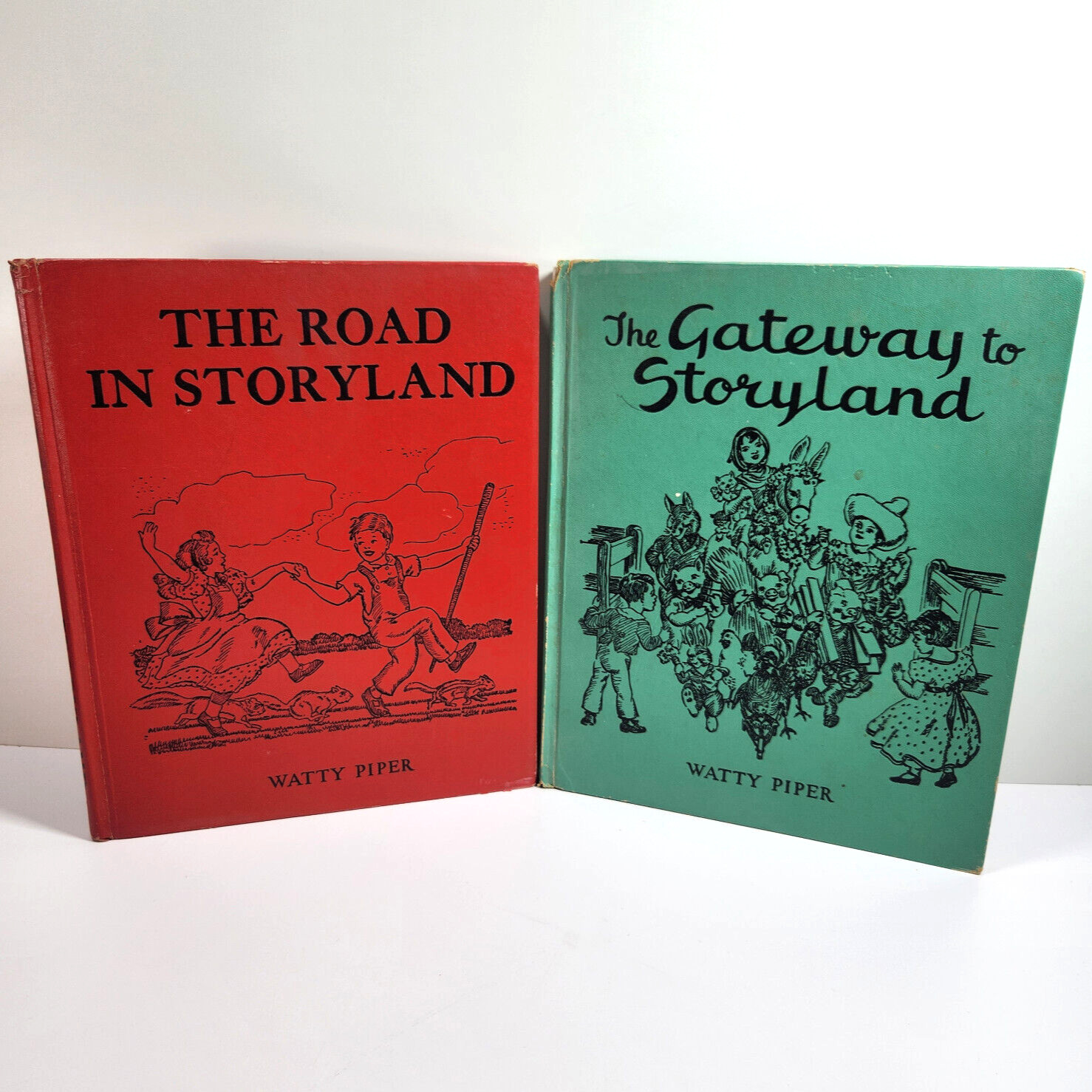 Watty Piper Road in Storyland 1952 Gateway to Storyland 1954 Large Illustrated