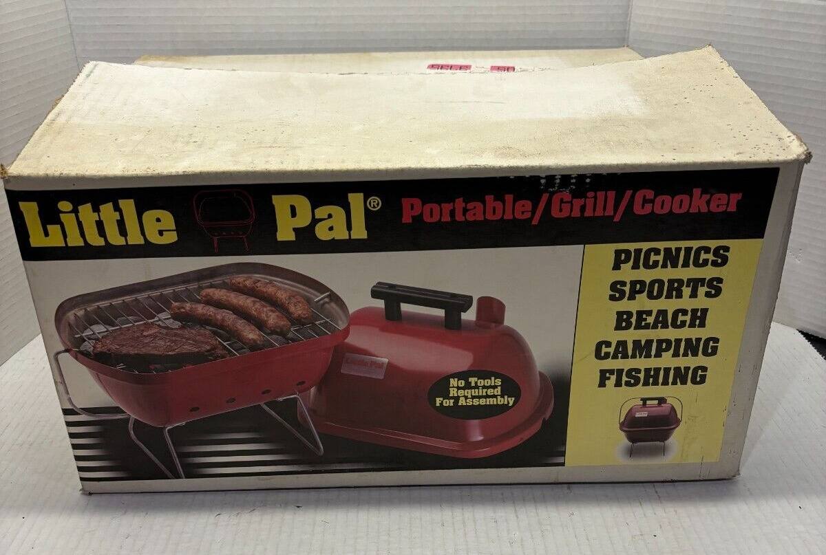 VINTAGE Little Pal Portable Charcoal Grill New Open Box Made in the USA
