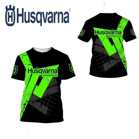 SALE_ Husqvarna Logo Black Green T-Shirt S-5XL Gift For Loves Car CAN\'T MISS