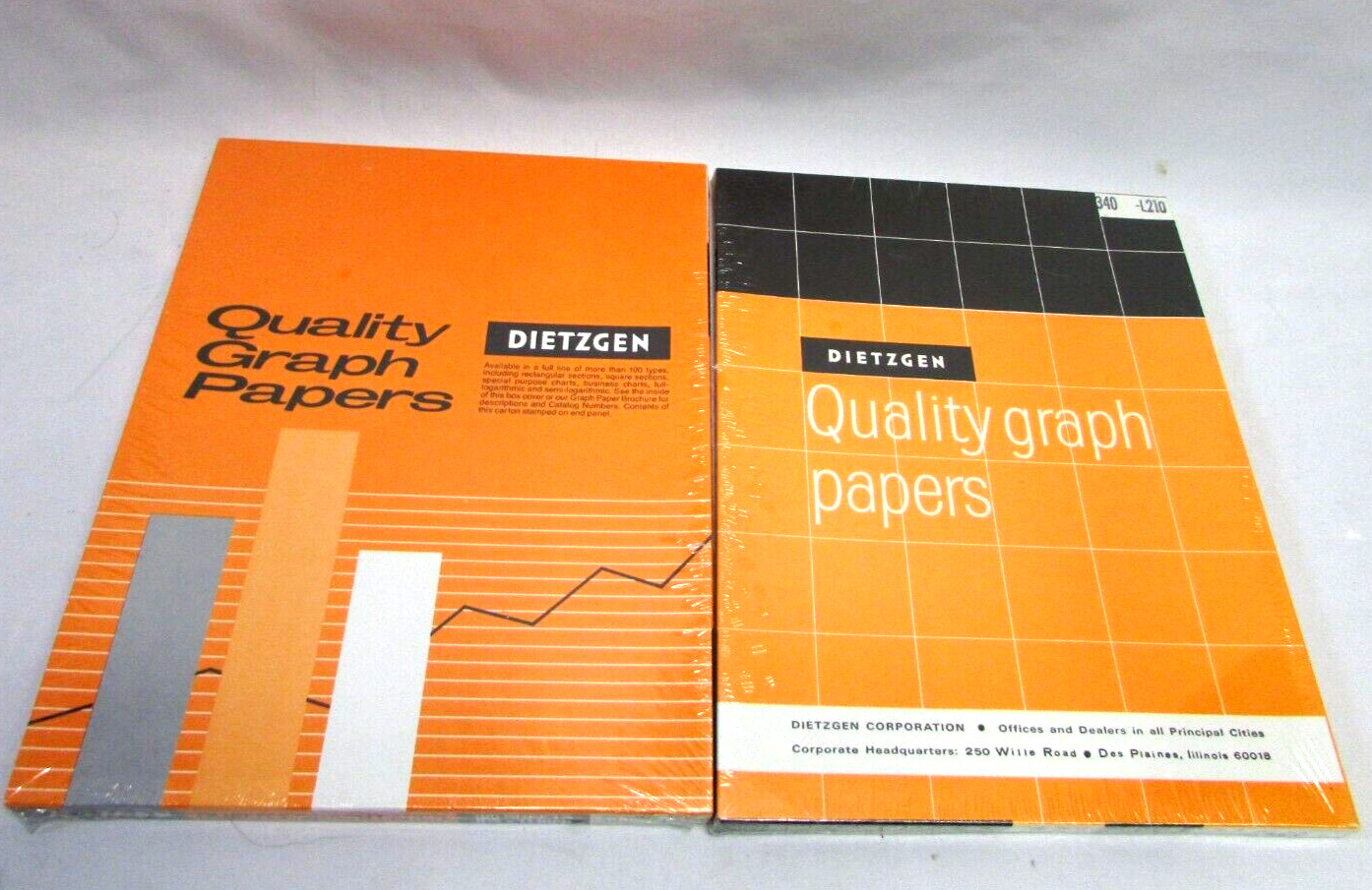 Vintage Dietzgen Graph Paper  # 340 L210 L310   2 sealed boxes of 100  8.5