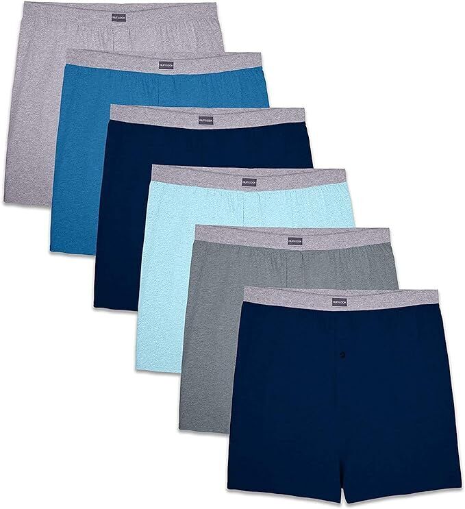3 or 6 Fruit of the Loom Big Mens Cotton Stretch Knit Boxer S-2X Colors may Vary